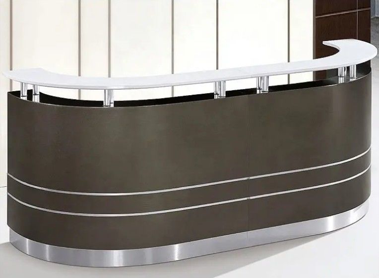 Mesa de recepção de alta qualidade, de luxo e moderna, personalizada, escritório, recepção frontal, móveis para várias pessoas, recepção