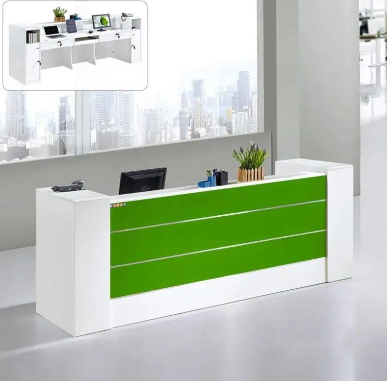Mesa de recepção de mármore minimalista de luxo moderno de novo design para mesas da frente do escritório