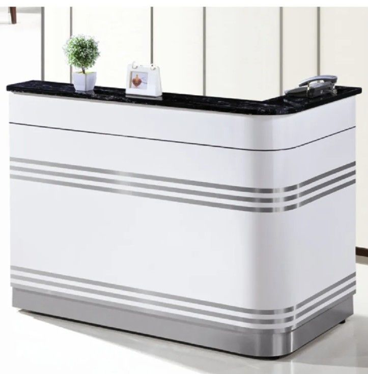 Mobiliário moderno de estilo minimalista e de baixo custo Escritório de recepção Mesa de balcão Mesa de recepção