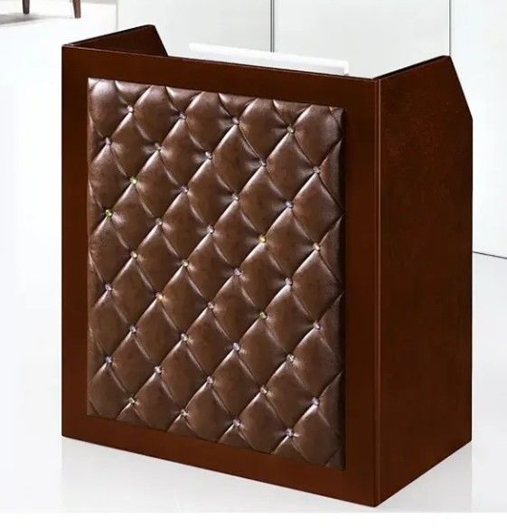 Venda em grosso Novo Design Luxo Escritório Negro Caixa De Madeira Diamante Forma L Escritório Pequena Caixa De Recepção